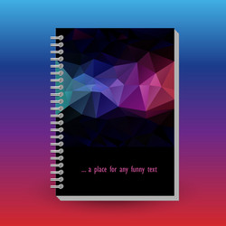 Cover of diary or notebook with ring spiral binder vector