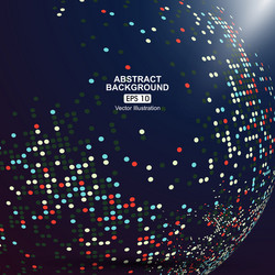 dots colorful three-dimensional map of the world vector image