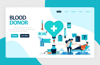 Flat template of blood donation and charity june vector