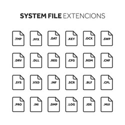 Lineoutline flat style icon set source code vector