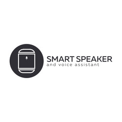 Smart speaker logo on white background home vector