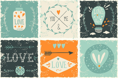valentines day design elements Vector Image
