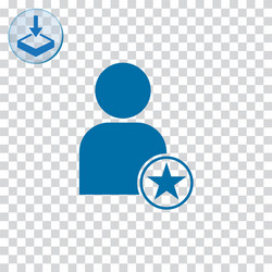 favorite user icon for web and mobile vector image