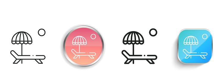 holidays icon thin linear regular and button vector image