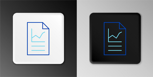 Line document with graph chart icon isolated vector