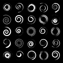 Spiral design elements Royalty Free Vector Image