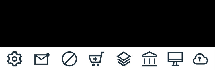 user interface line icons linear set quality vector image