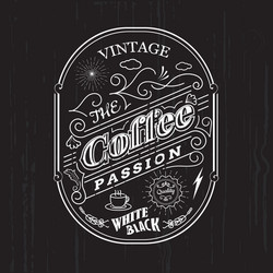 Vintage Coffee Label Badge Vector Image