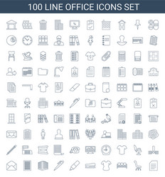 100 office icons vector