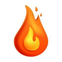 3d fire flame set Royalty Free Vector Image - VectorStock