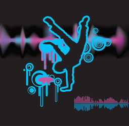Techno music sign Royalty Free Vector Image - VectorStock