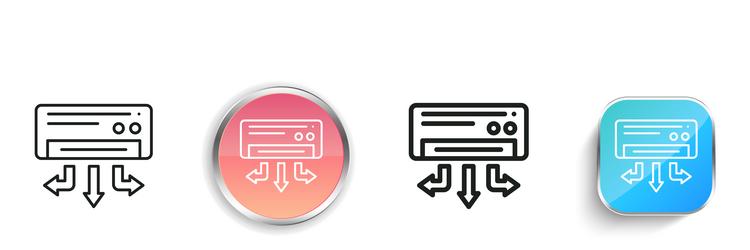 device icon thin linear regular and button style vector image