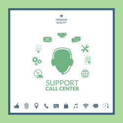 technical support operator flat icon vector image