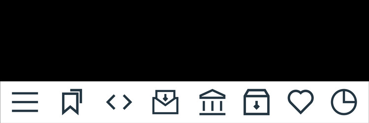 user interface line icons linear set quality vector image