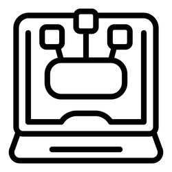 laptop showing artificial intelligence algorithm vector image