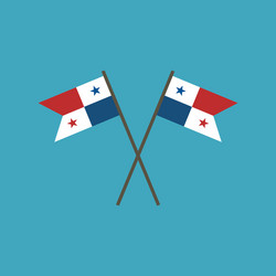 panama flag icon in flat design vector