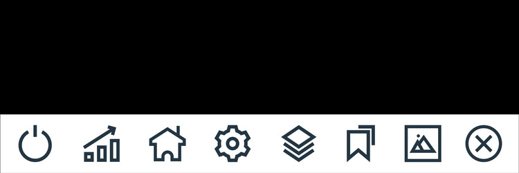 user interface line icons linear set quality vector image