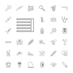 33 instrument icons vector