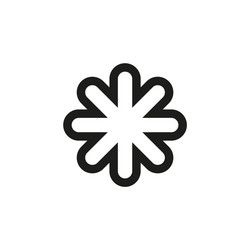 Asterisk sign icon for website and mobile ui vector