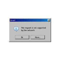error message window request not supported vector image