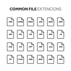 lineoutline flat style icon set source code vector image