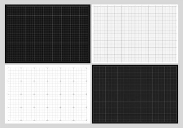 set of different graph paper square grid vector image
