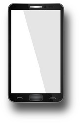 Smart phone with blank screen isolated vector