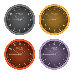 Wall clock isolated on white background Royalty Free Vector