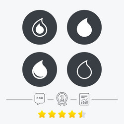 water drop icons tear or oil symbols vector