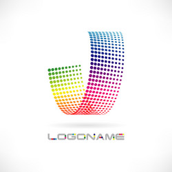 abstract colorful swirl shape vector image