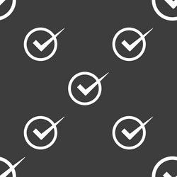 check mark sign icon checkbox button seamless vector image
