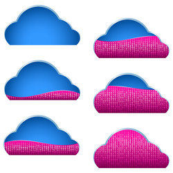 Cloud computing storage icon binary data filled vector