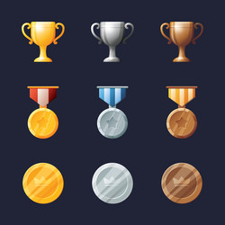game ui assets set gaming user interface victory vector image