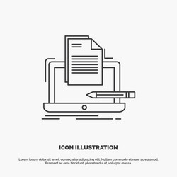 coder coding computer list paper icon line gray vector image