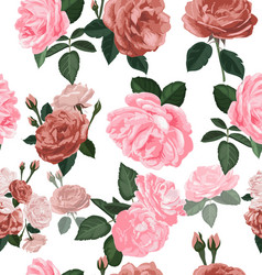Elegant Red Rose Seamless Pattern Royalty Free Vector Image
