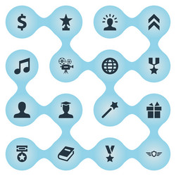 Set of simple prize icons vector