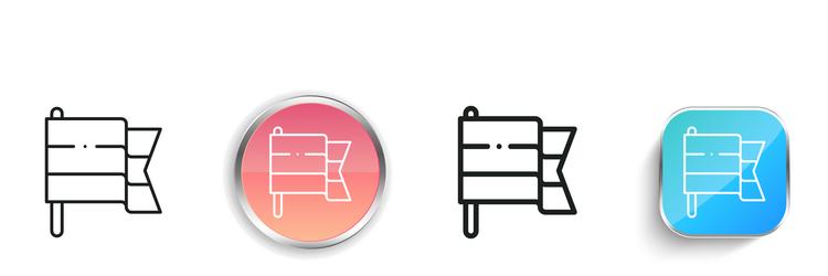 holland icon thin linear regular and button style vector image