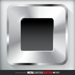 metal stop button applicated for html and flash vector