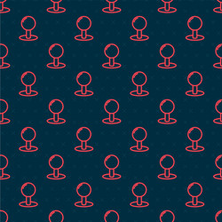 red line push pin icon isolated seamless pattern vector image