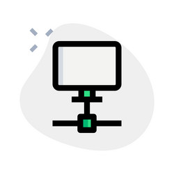 server computer connected to an internet network vector image