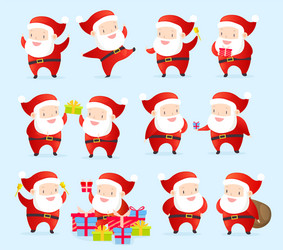 Christmas Santa Collection Vector Image