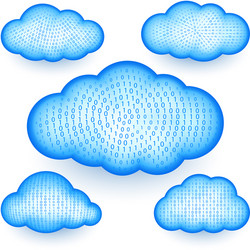 cloud storage virtual digital binary information vector image