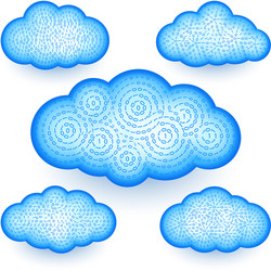 cloud storage virtual digital binary information vector image