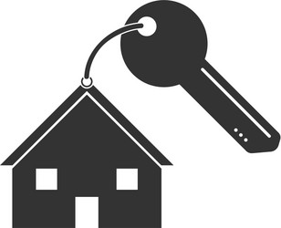 House key icon flat vector