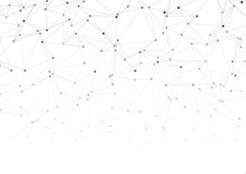 low poly background with connecting lines and dots vector image