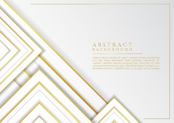 white abstract square overlap layer gold metallic vector image