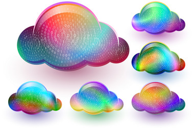 cloud computing virtual storage binary code data vector image