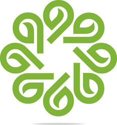 Go green leaf greening symbol icon vector