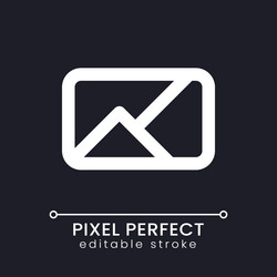 Image pixel perfect white linear ui icon for dark vector