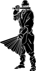 Ninja fighter - vinyl-ready vector